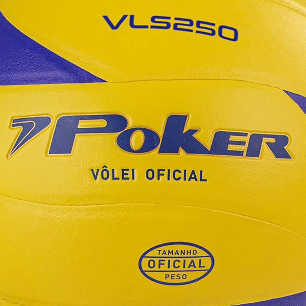 Imagem 2 do produto Bola Poker Vôlei Semi Profissional VLS 250 Amarelo/Azul