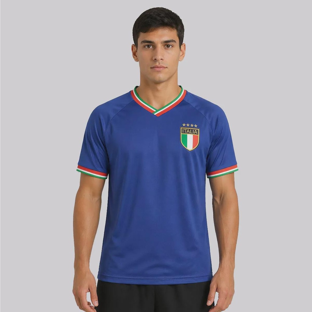 Camisa FutFanatics Itália Azzurra Masculina