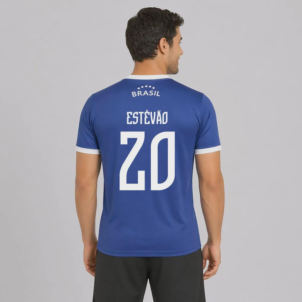 Camisa FutFanatics Brasil Canarinho 20 Estêvão Masculina