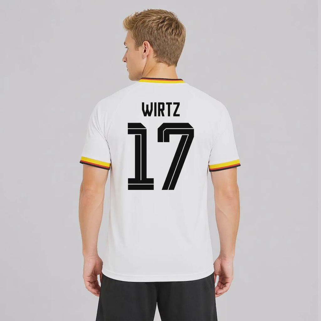 Camisa FutFanatics Alemanha Der Beste 17 Wirtz Masculina