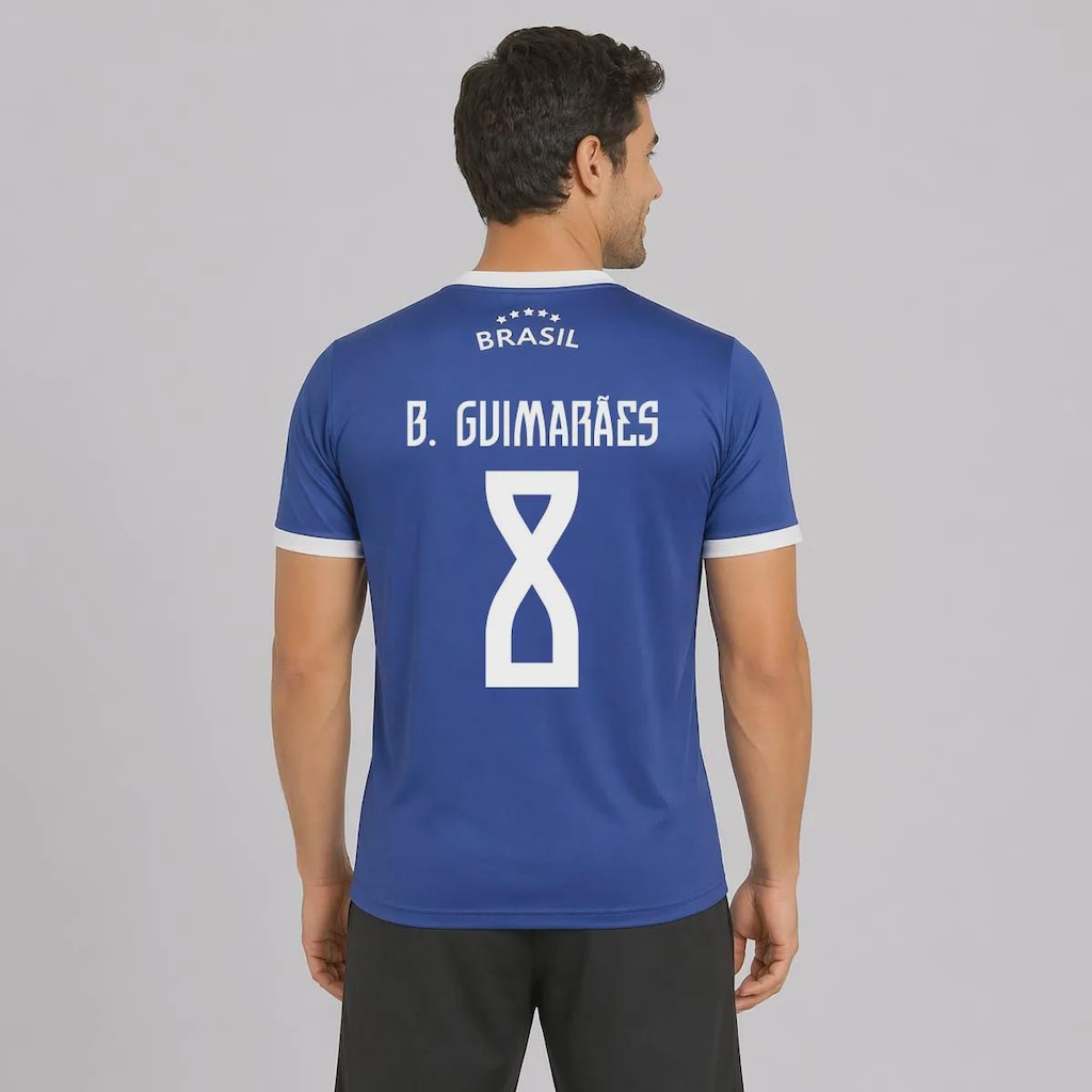 Camisa FutFanatics Brasil Canarinho 8 B. Guimarães Masculina
