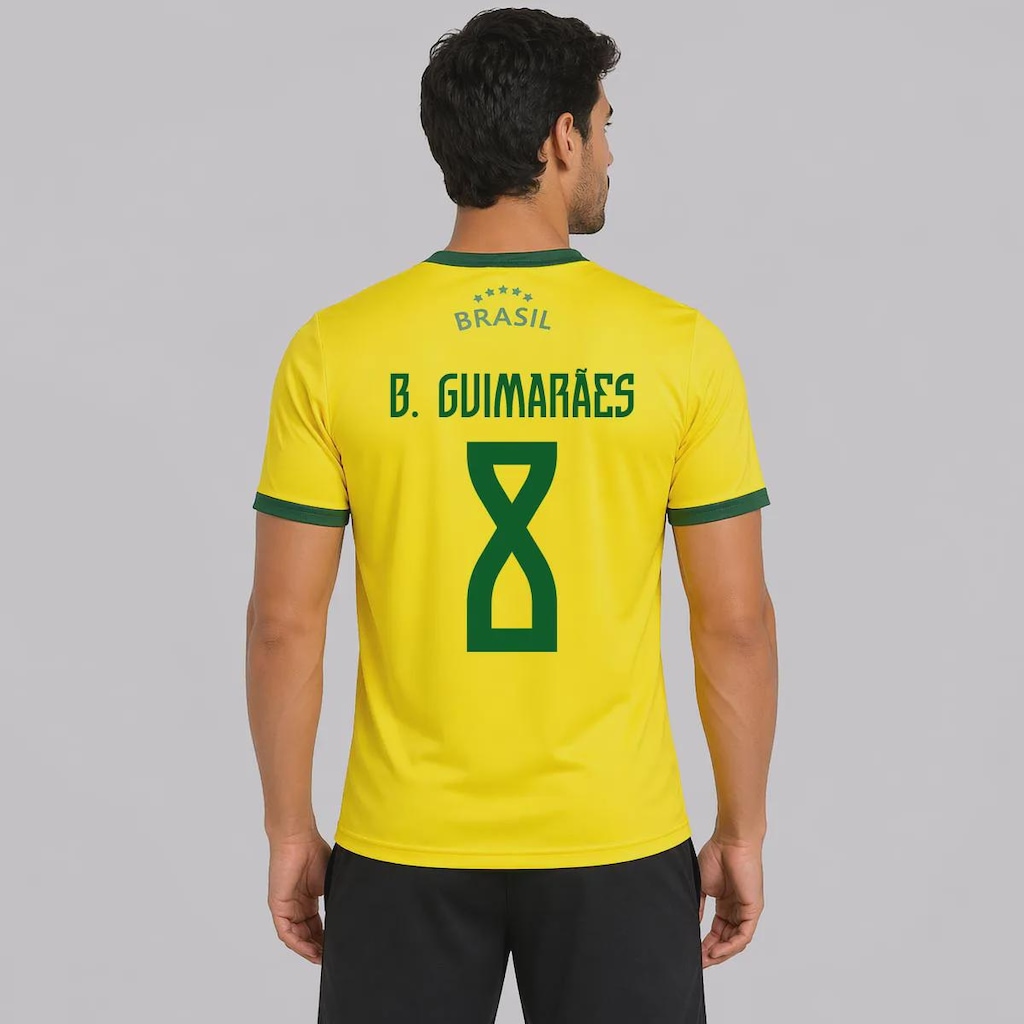 Camisa FutFanatics Brasil Canarinho 8 B. Guimarães Masculina