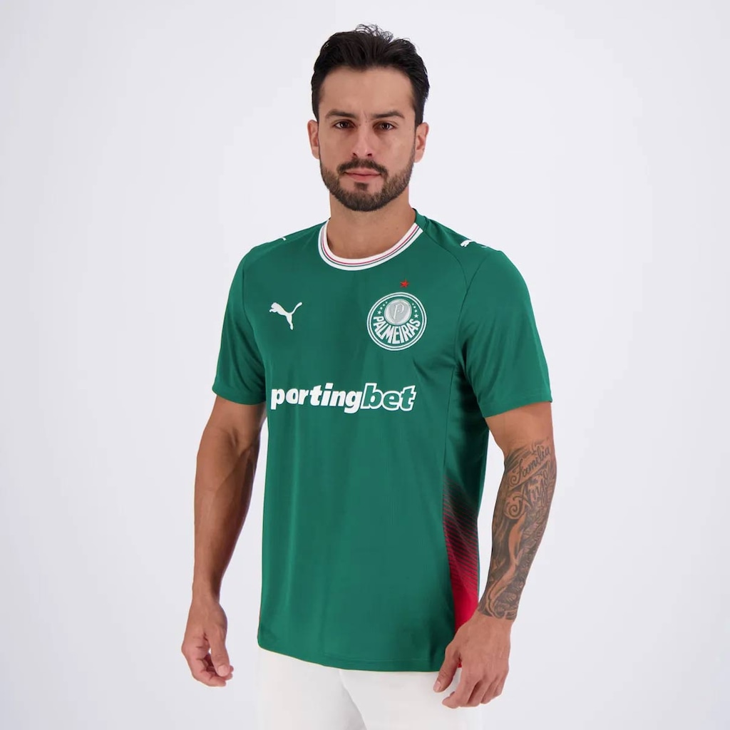 Imagem 4 do produto Camisa Palmeiras I 2026 8 Andreas Puma Masculina