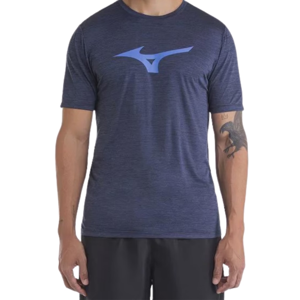 Camiseta Mizuno Logo M Mescla - Masculina