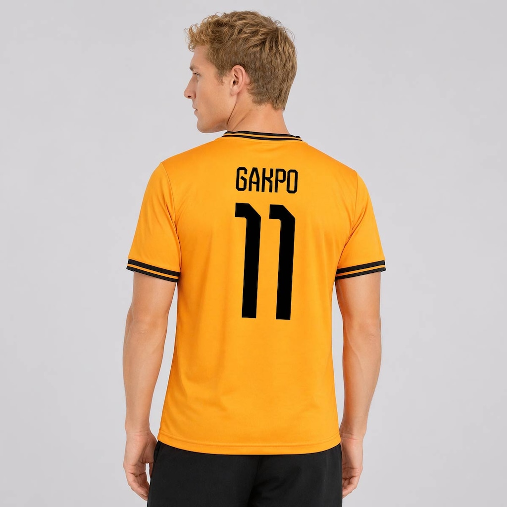 Camisa FutFanatics Holanda Laranja Mecânica 11 Gakpo Masculina