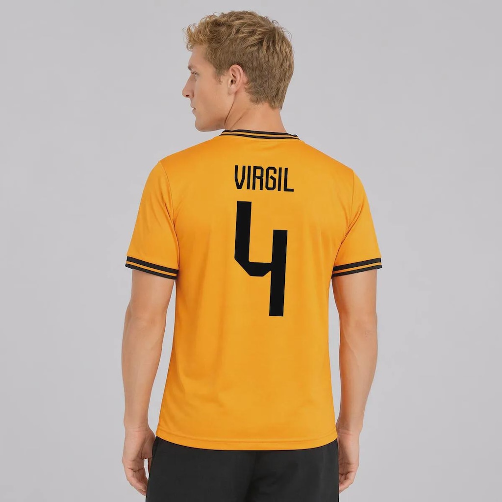 Camisa FutFanatics Holanda Laranja Mecânica 4 Virgil Masculina