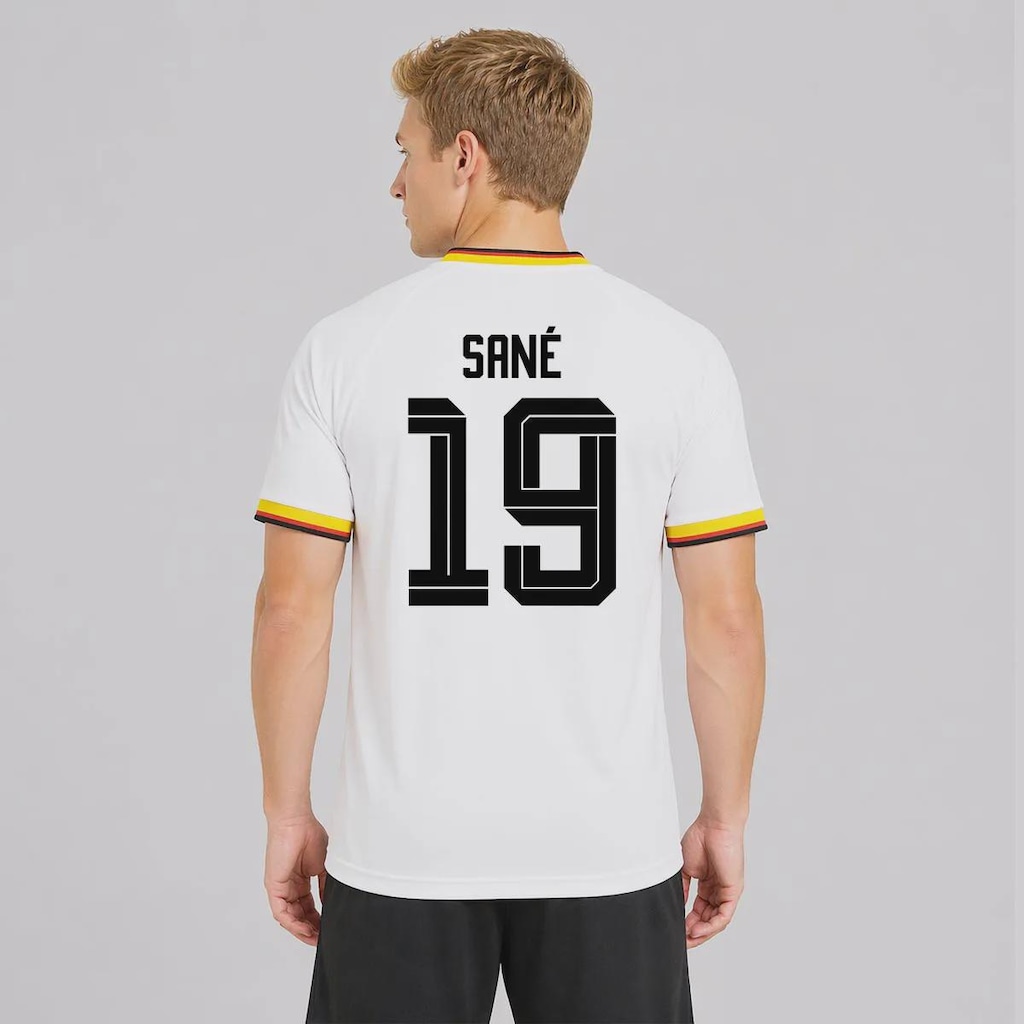 Camisa FutFanatics Alemanha Der Beste 19 Sané Masculina