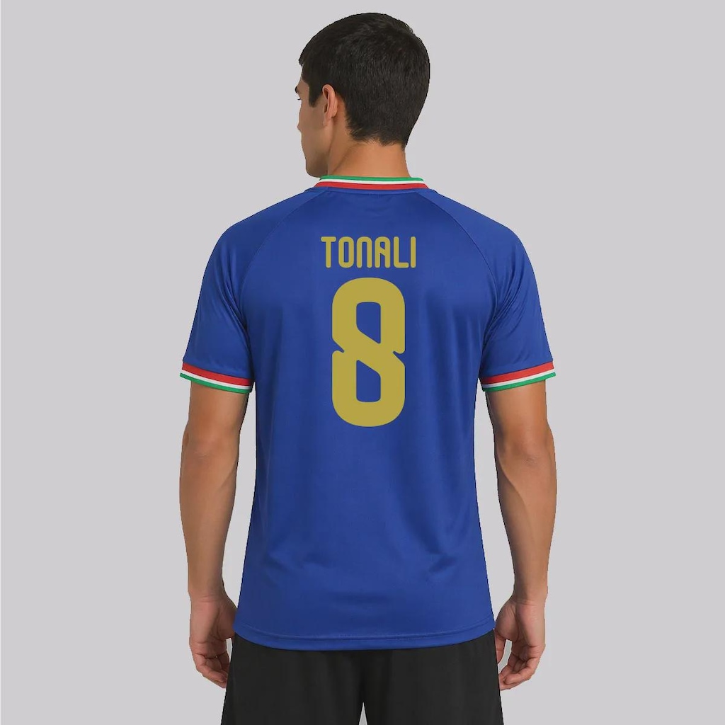 Camisa FutFanatics Itália Azzurra 8 Tonali Masculina