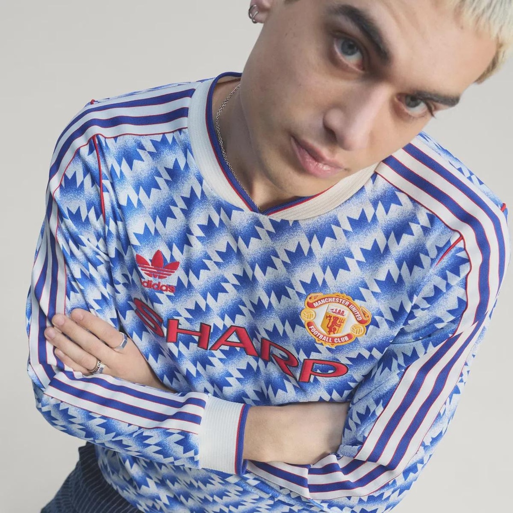 Camisa do Manchester United Away 90 Remake Edition Manga Longa adidas Masculina