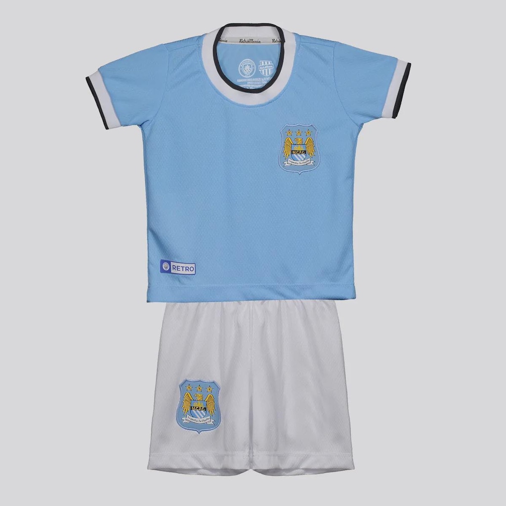 Kit Manchester City Retrô 2014 FutFanatics Infantil
