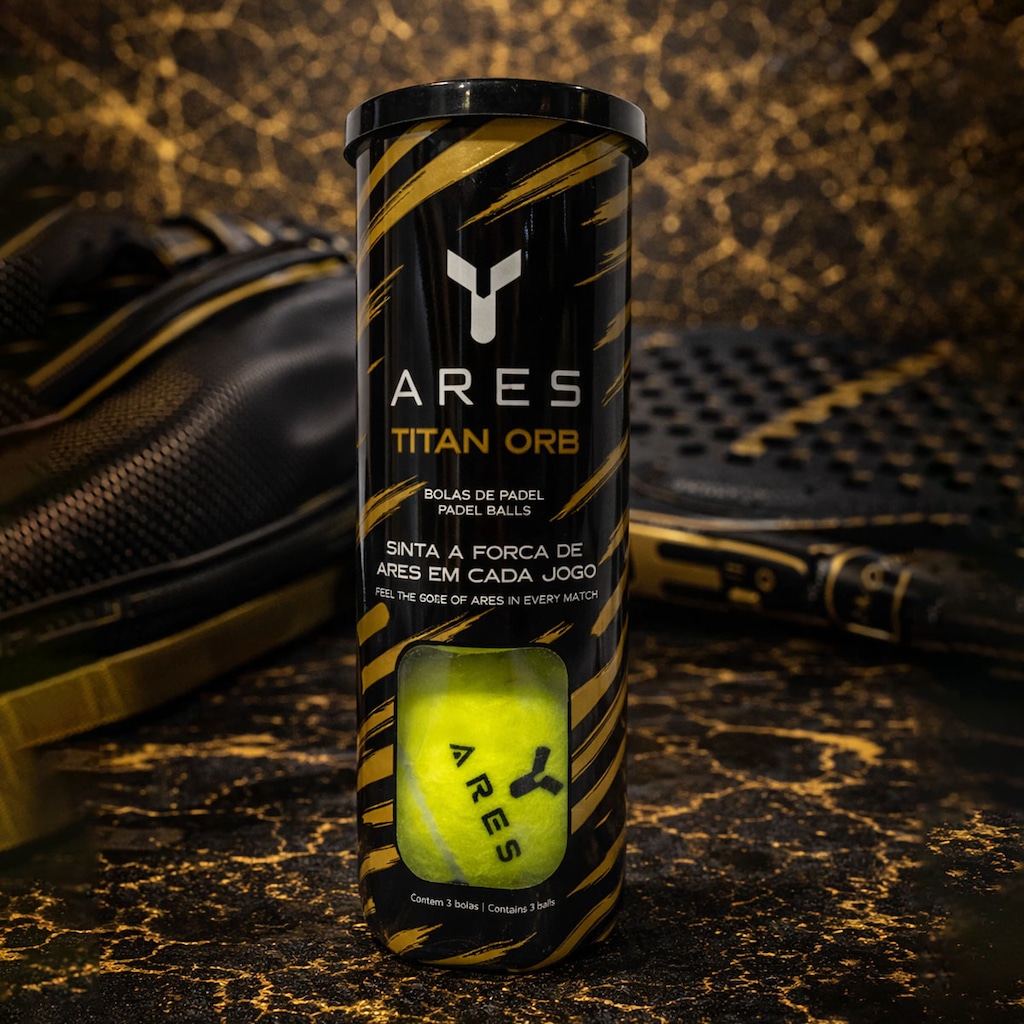 Imagem 3 do produto Bolas de Padel Ares Titan Orb Tubo c/ 3 unidades