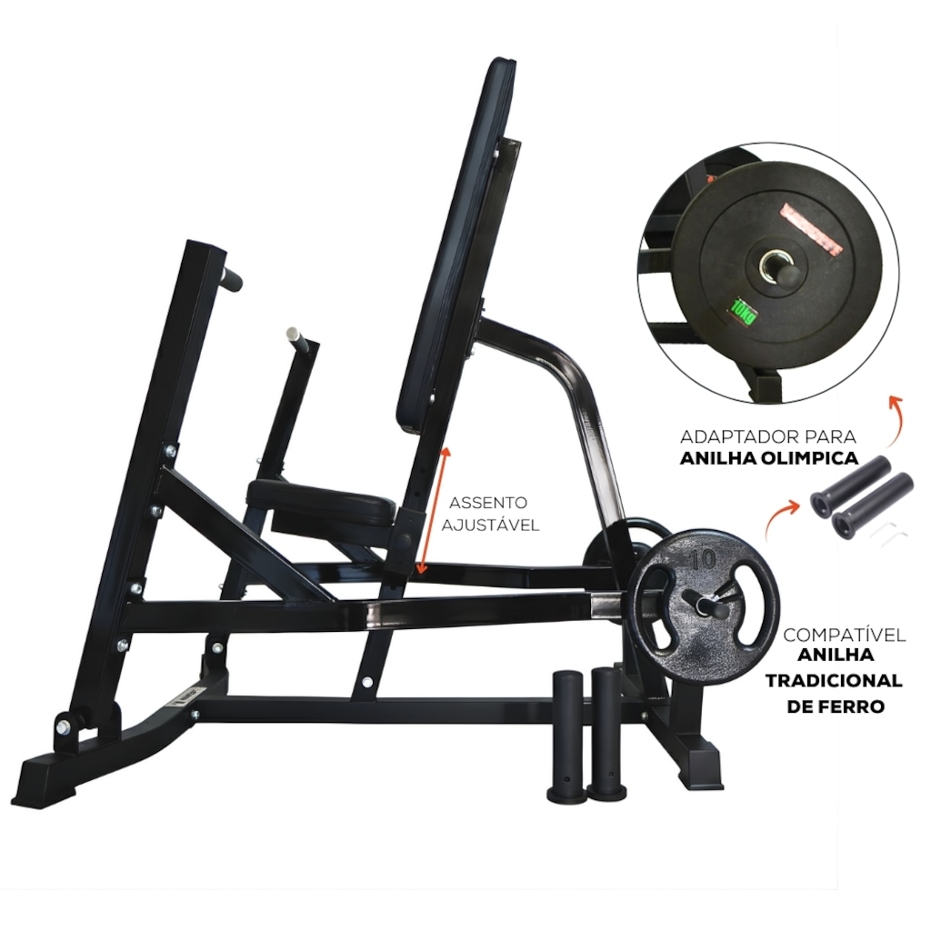 Imagem 3 do produto Supino Vertical Reto Yangfit Máquina Articulada Chest Press