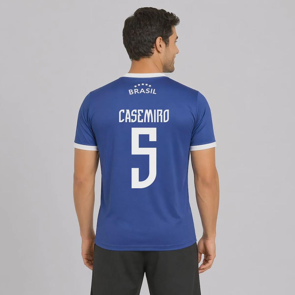 Camisa Brasil Canarinho 5 Casemiro FutFanatics Masculina