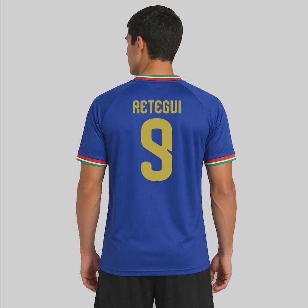 Camisa Itália Azzurra 9 Retegui FutFanatics Masculina