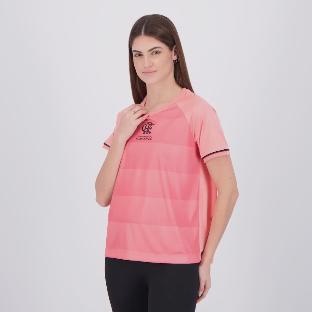 Imagem 4 do produto Camisa Flamengo Frequência Feminina Rosa 9 Pedro FutFanatics Feminina