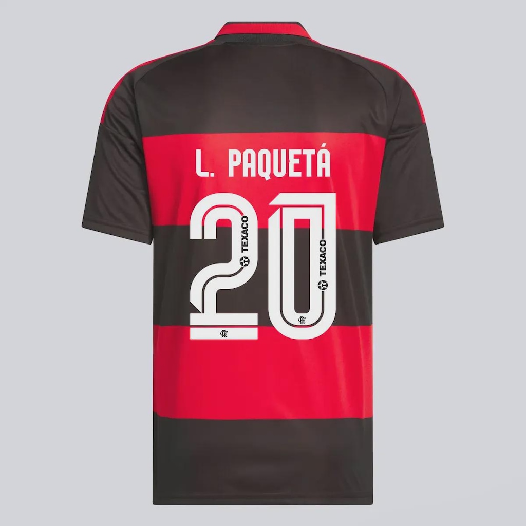 Camisa Flamengo I 2026 20 L. Paquetá adidas Masculina