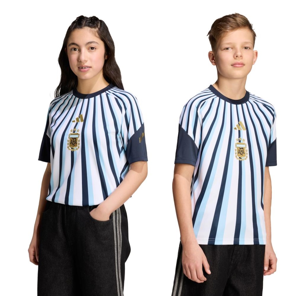 Camisa Argentina Pré-Jogo I 26/27 adidas Infantil