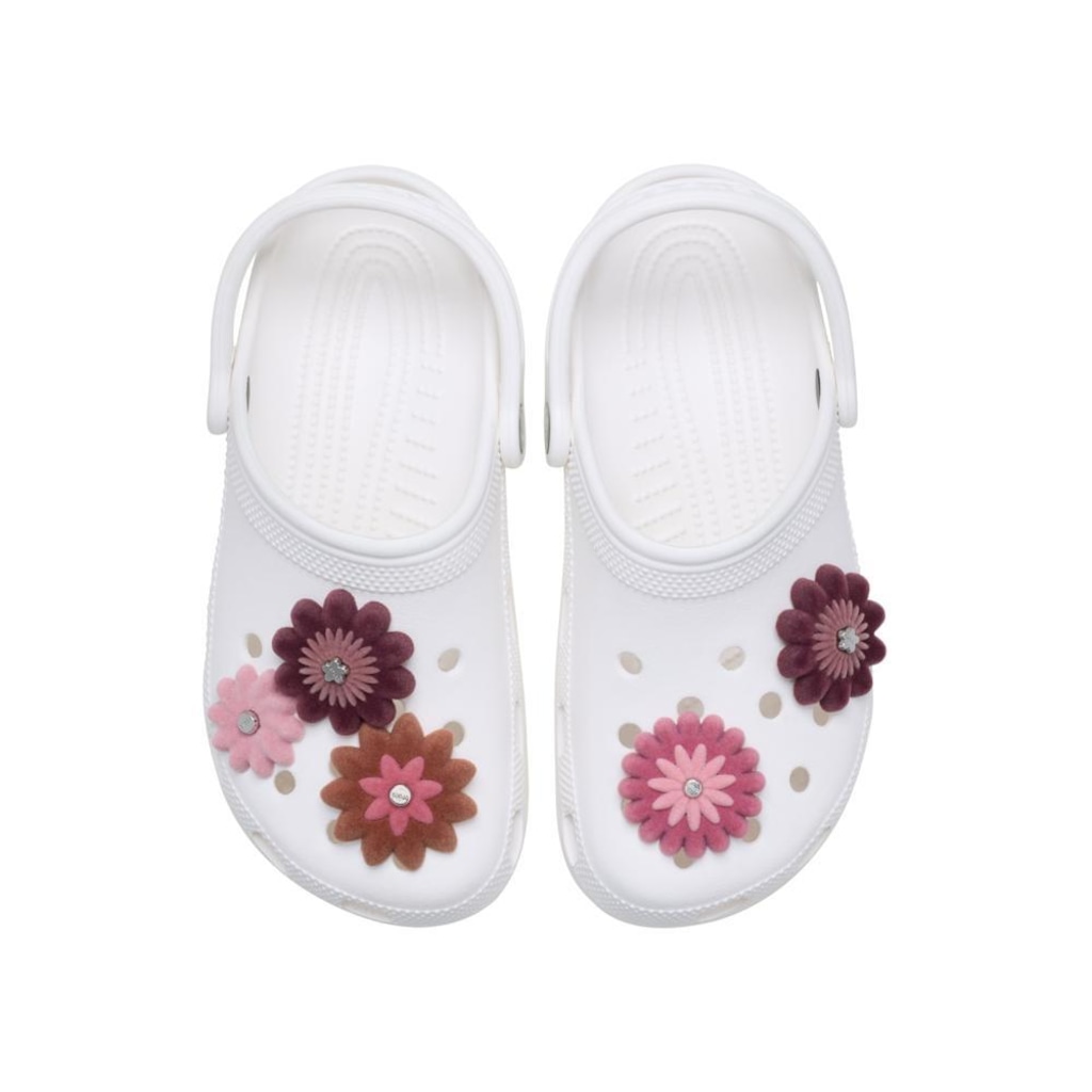 Imagem 2 do produto Jibbitz™ Crocs Flor de Veludo Rosa Pack com 5 Peças