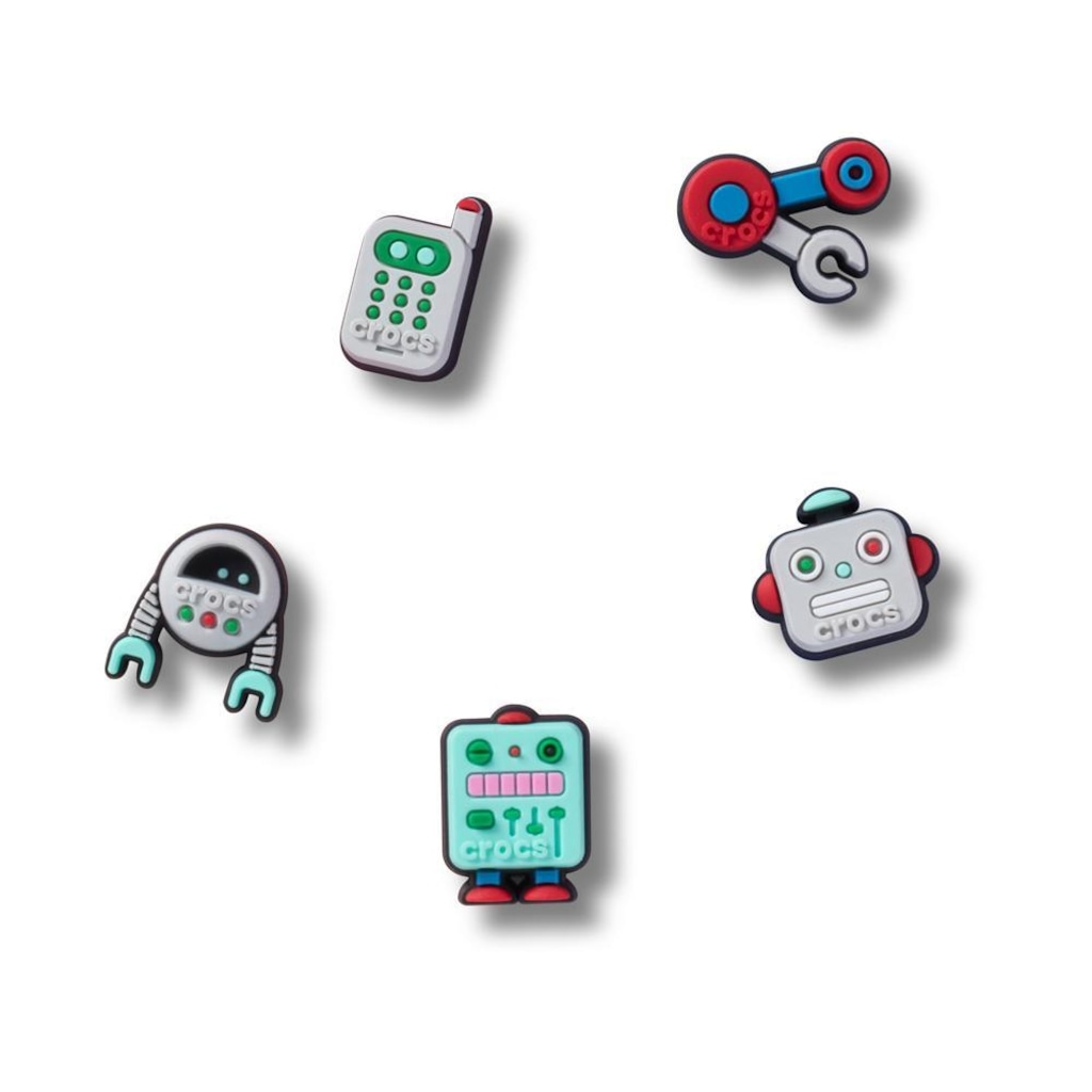 Kit Jibbitz™ Amigo Robô Pack com 5 Peças