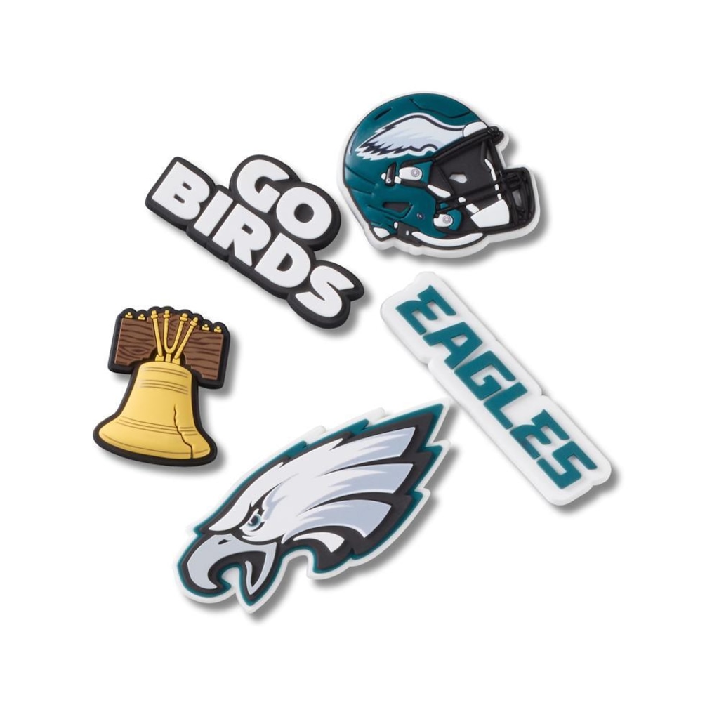 Jibbitz™ Crocs NFL Philadelphia Eagles Pack com 5 Peças