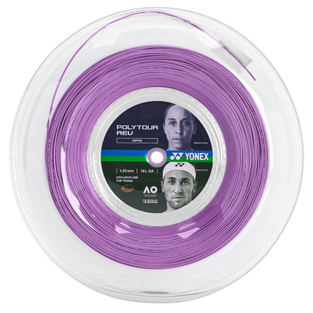 Corda Yonex Polytour Rev 16L 1.25mm com 200 Metros
