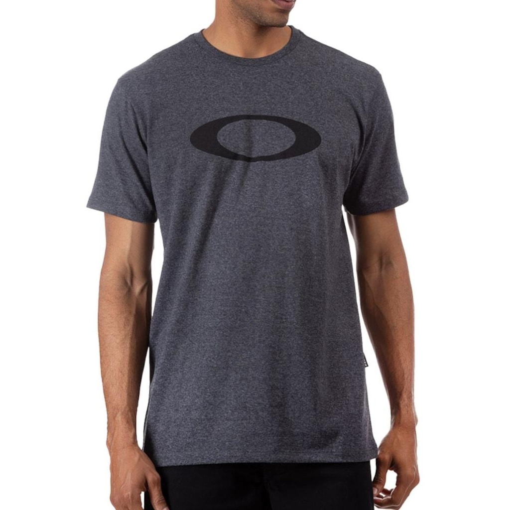 Camiseta Oakley O-Ellipse Tee Jet Black Heather - Masculina