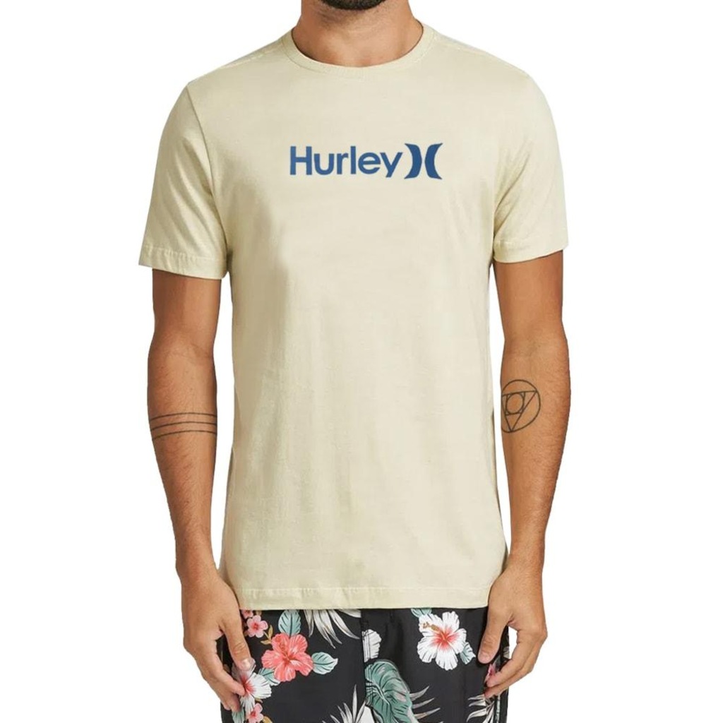 Camiseta Hurley Silk OeO Solid Areia - Masculina