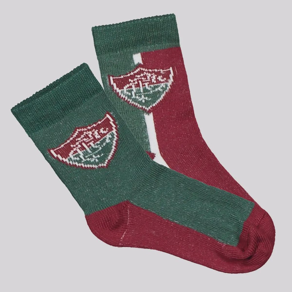 Kit Meia do Fluminense com 2 Pares - Infantil