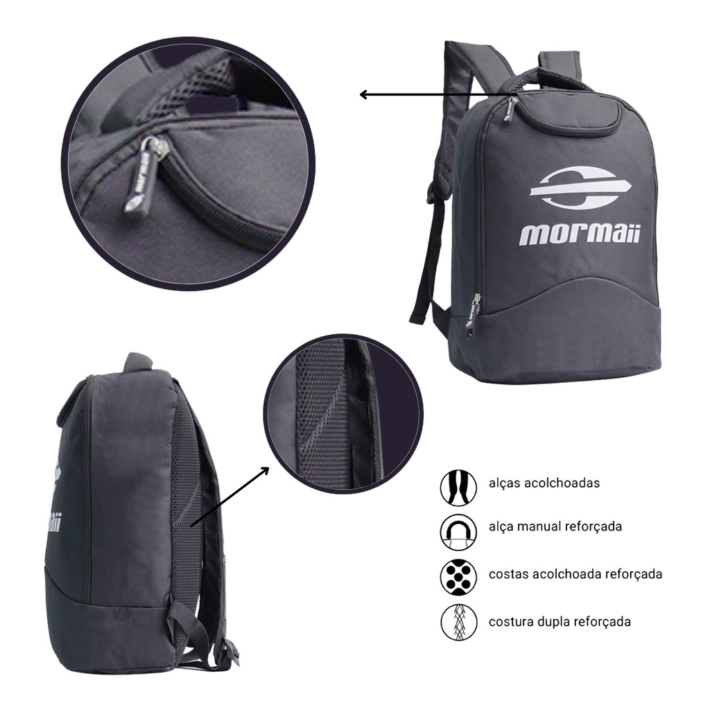 Imagem 4 do produto Mochila Mormaii Durável e Confortável 20 Litros Casual Alça Estilo