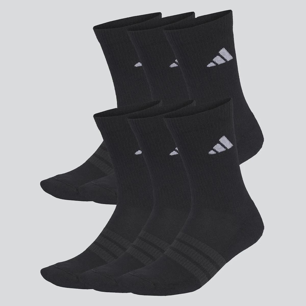 Kit Meia adidas ESS CRW - 6 Pares