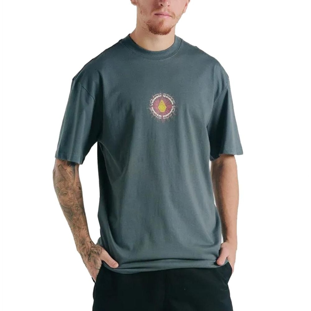 Camiseta Volcom Hypnosis Grafite - Masculina