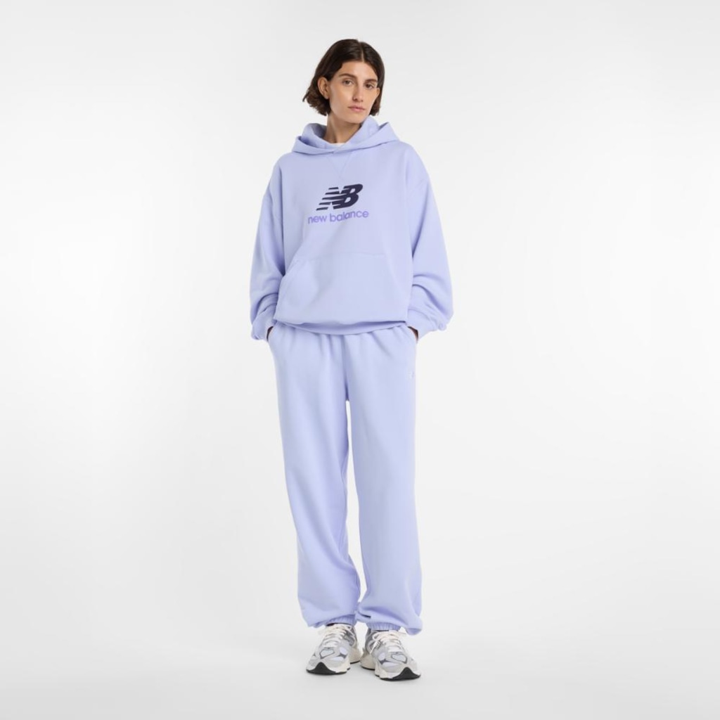 Blusão New Balance Com Capuz Athletics Logo Feminino