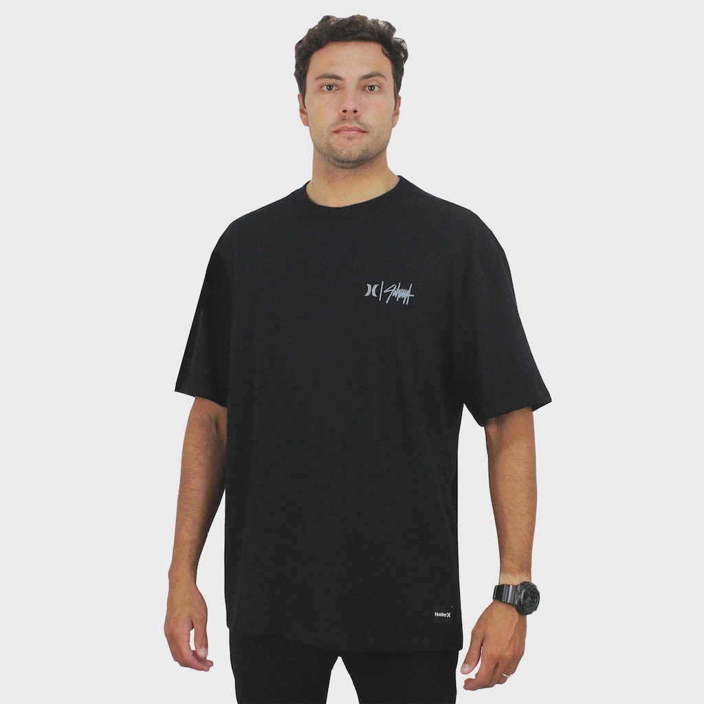 Camiseta Max Fit Hurley x Shibuya Signature Stripe - Masculina
