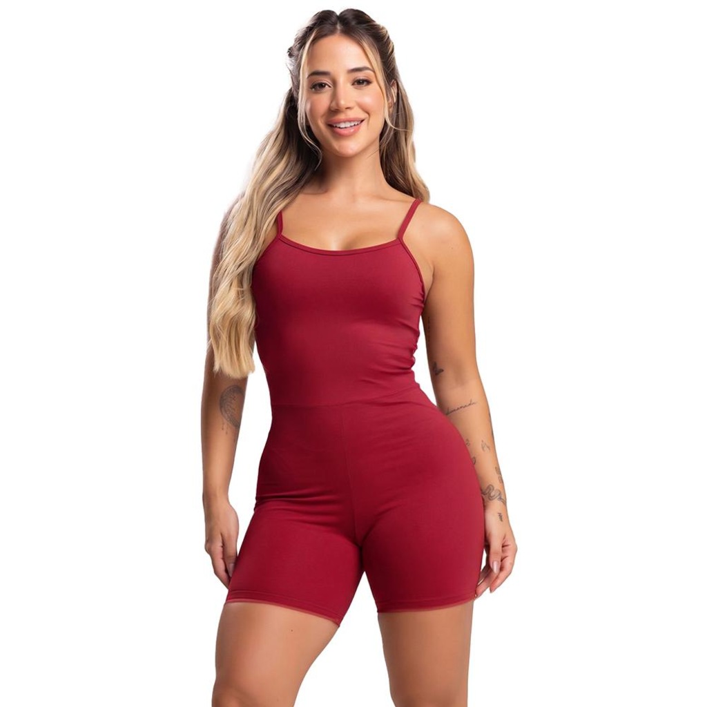 Imagem 1 do produto Macaquinho Fitness Mvb Modas Alcinha Costas Nua Poliamida - Feminino