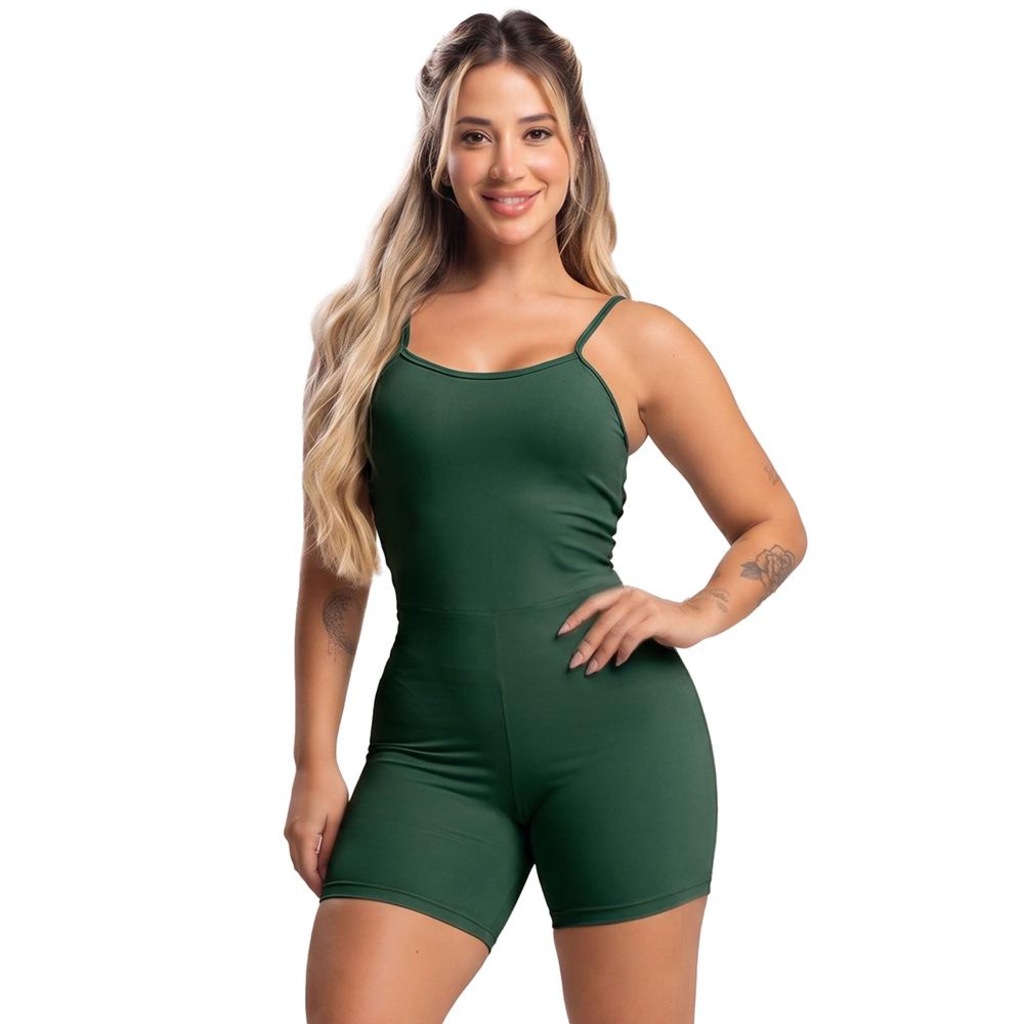 Imagem 1 do produto Macaquinho Fitness Mvb Modas Alcinha Costas Nua Poliamida - Feminino
