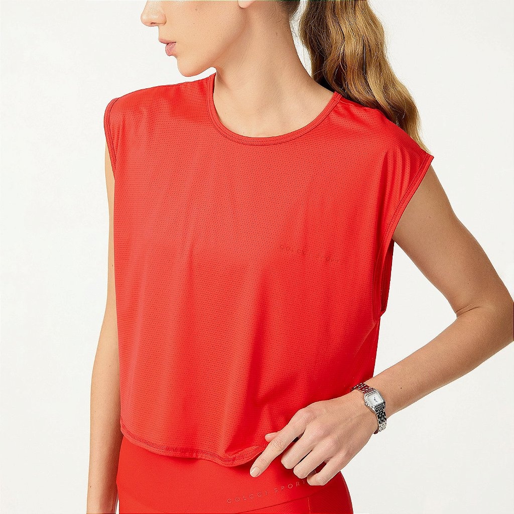 Blusa Colcci Curta Sem Mangas Muscle WT26 - Feminina