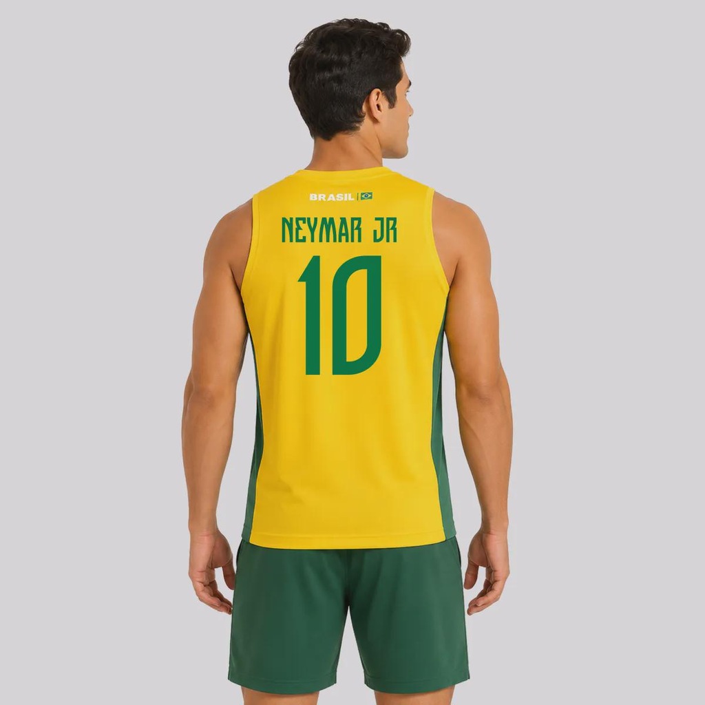 Camiseta Regata Brasil Brisa 10 Neymar Jr Masculina