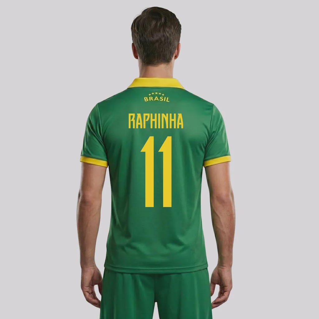 Camisa Brasil Seleção 11 Raphinha Masculina