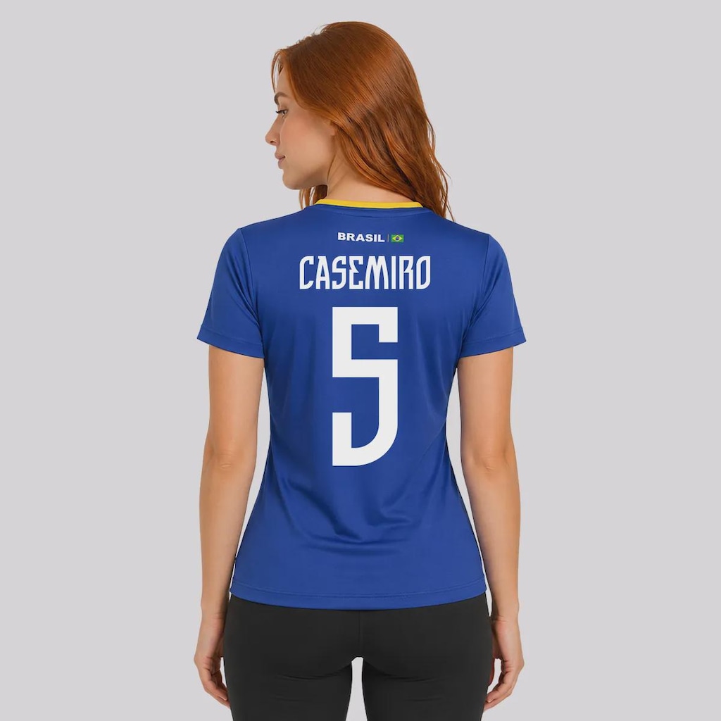 Camisa Brasil Samba 5 Casemiro Feminina
