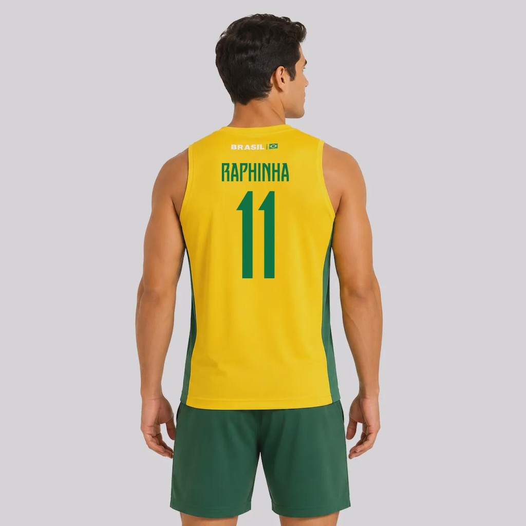 Camiseta Regata Brasil Brisa 11 Raphinha Masculina