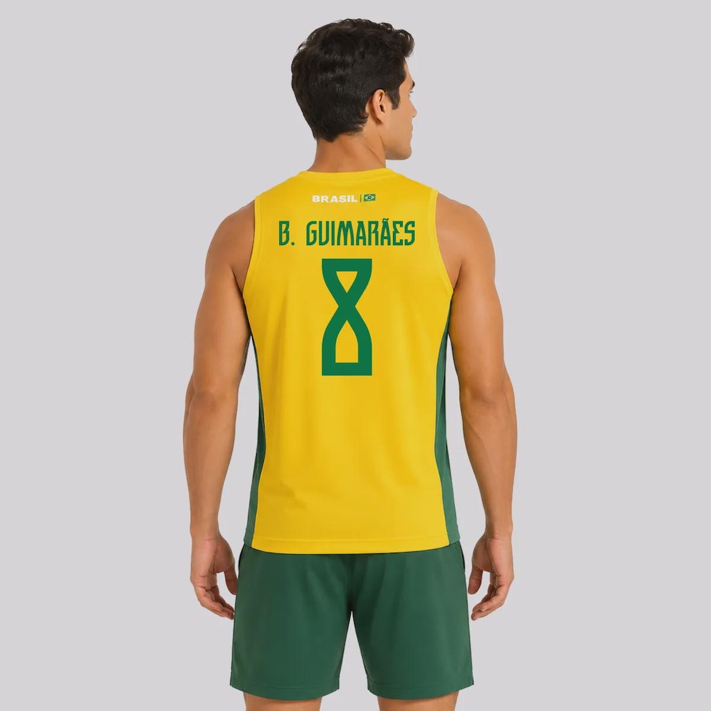 Camiseta Regata Brasil Brisa 8 B. Guimarães Masculina