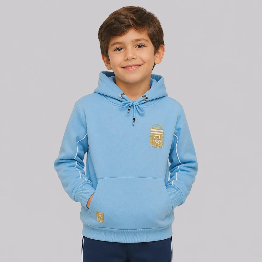 Blusão de Moletom Argentina Canguru Infantil