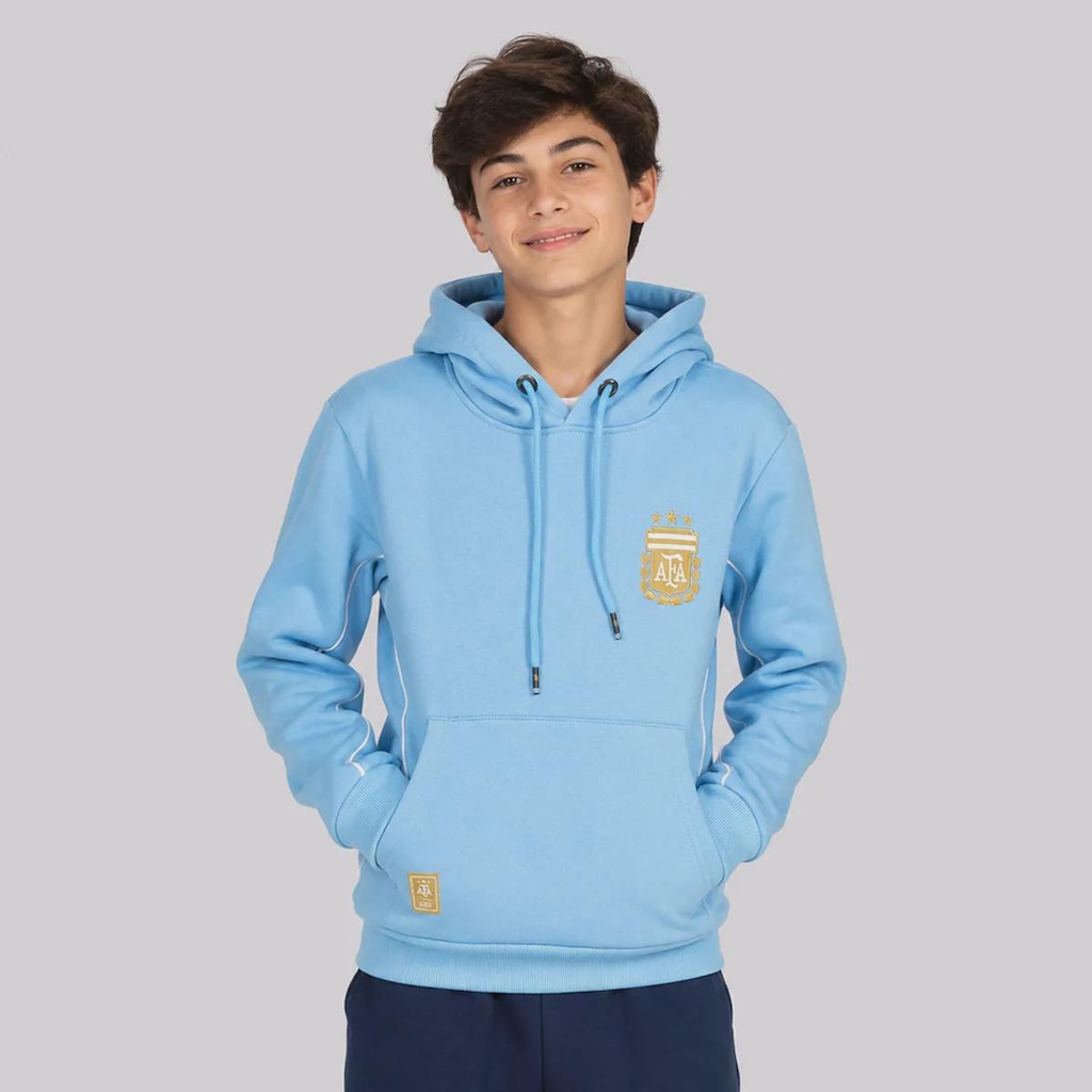 Blusão de Moletom Argentina Canguru Infantil