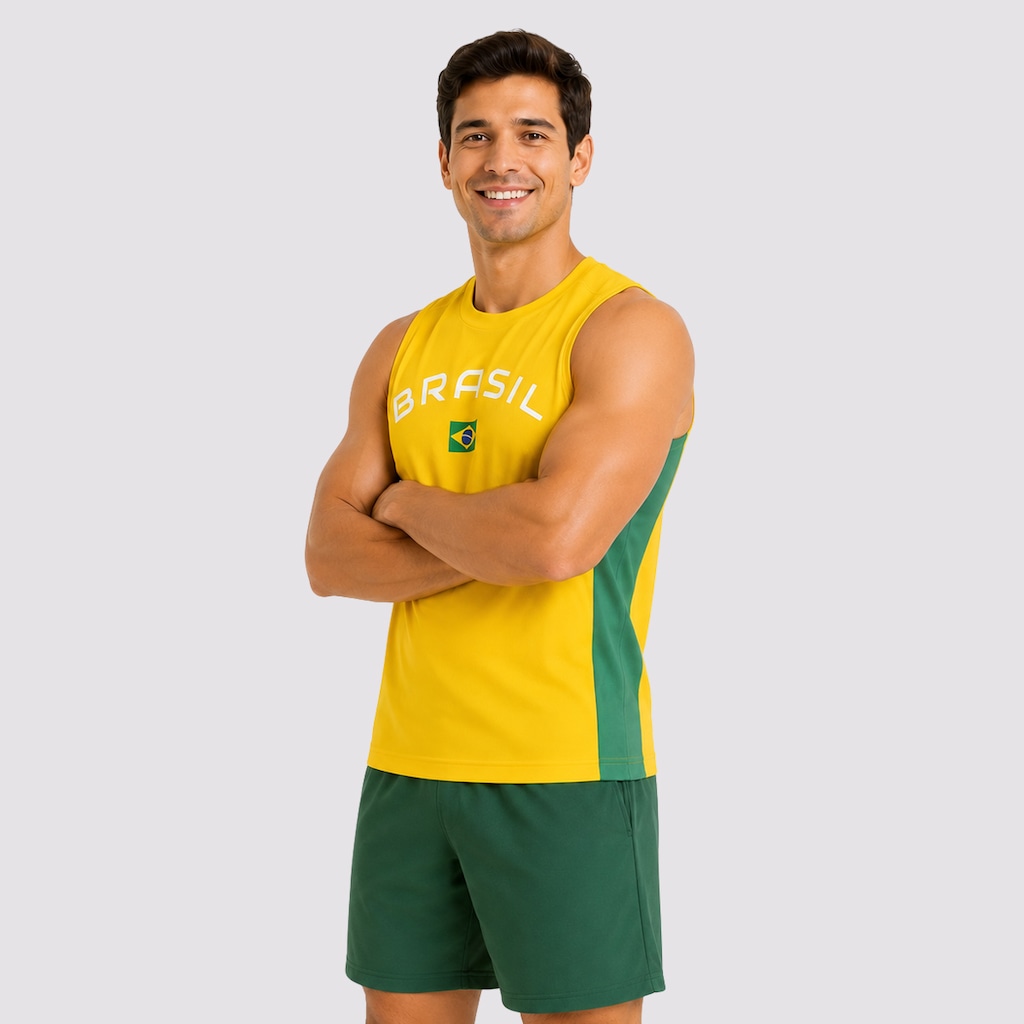 Imagem 4 do produto Camiseta Regata Brasil Brisa 5 Casemiro Masculina