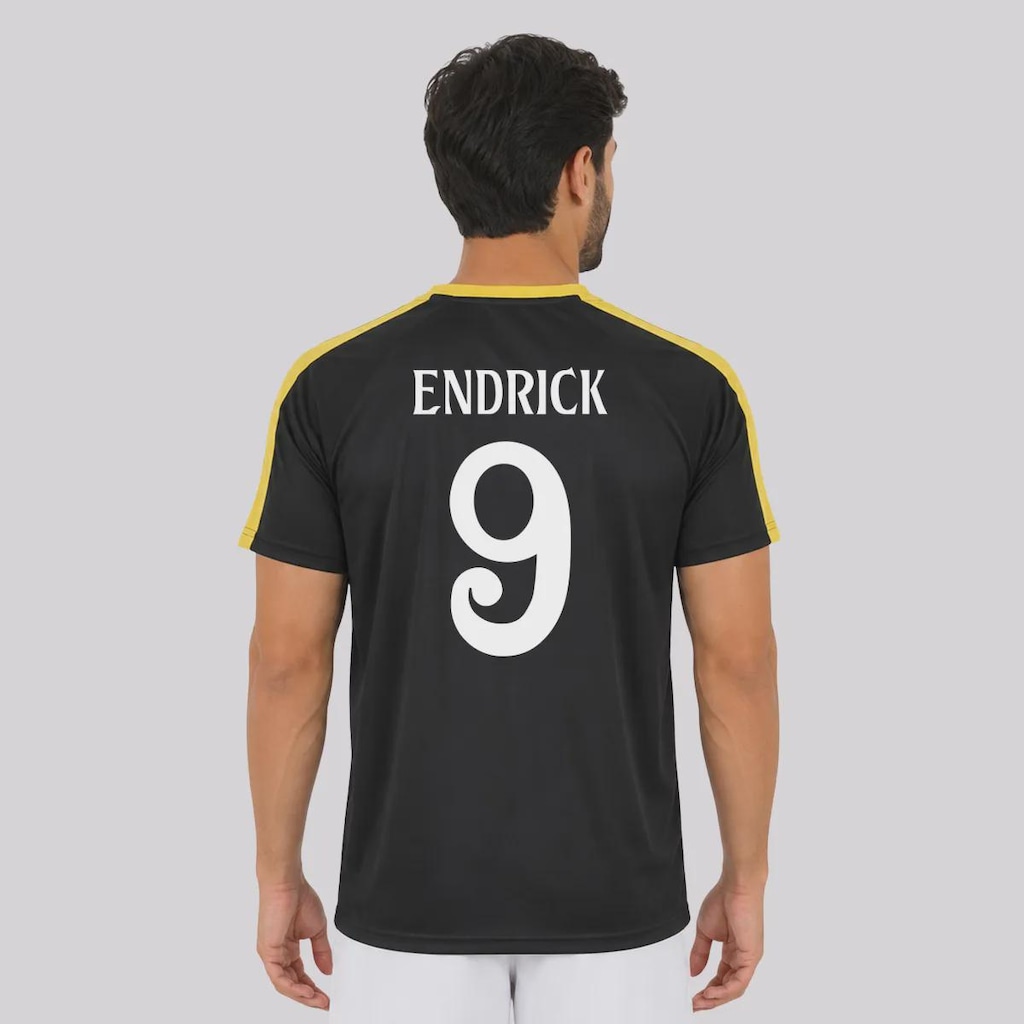 Camisa Real Madrid Campeones 9 Endrick Masculina
