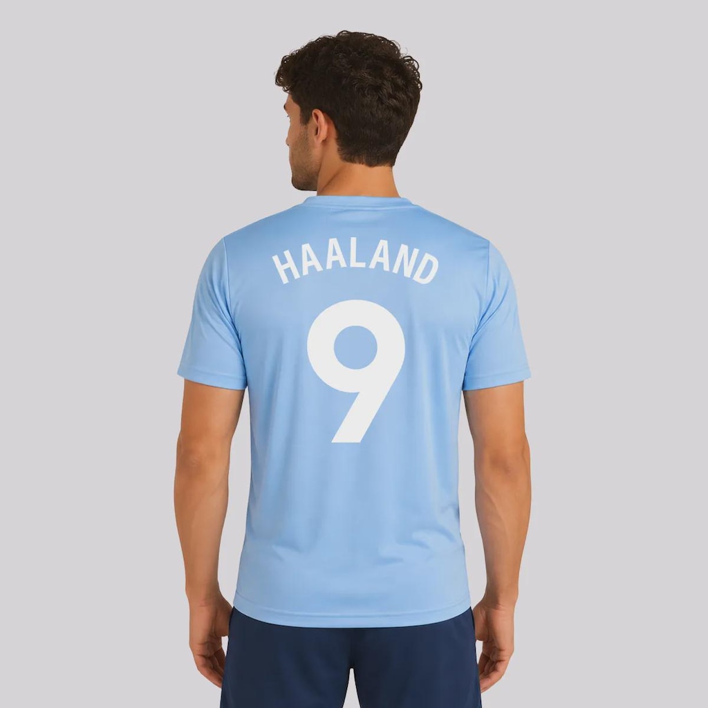 Camisa Manchester City Fan 9 Haaland Masculina