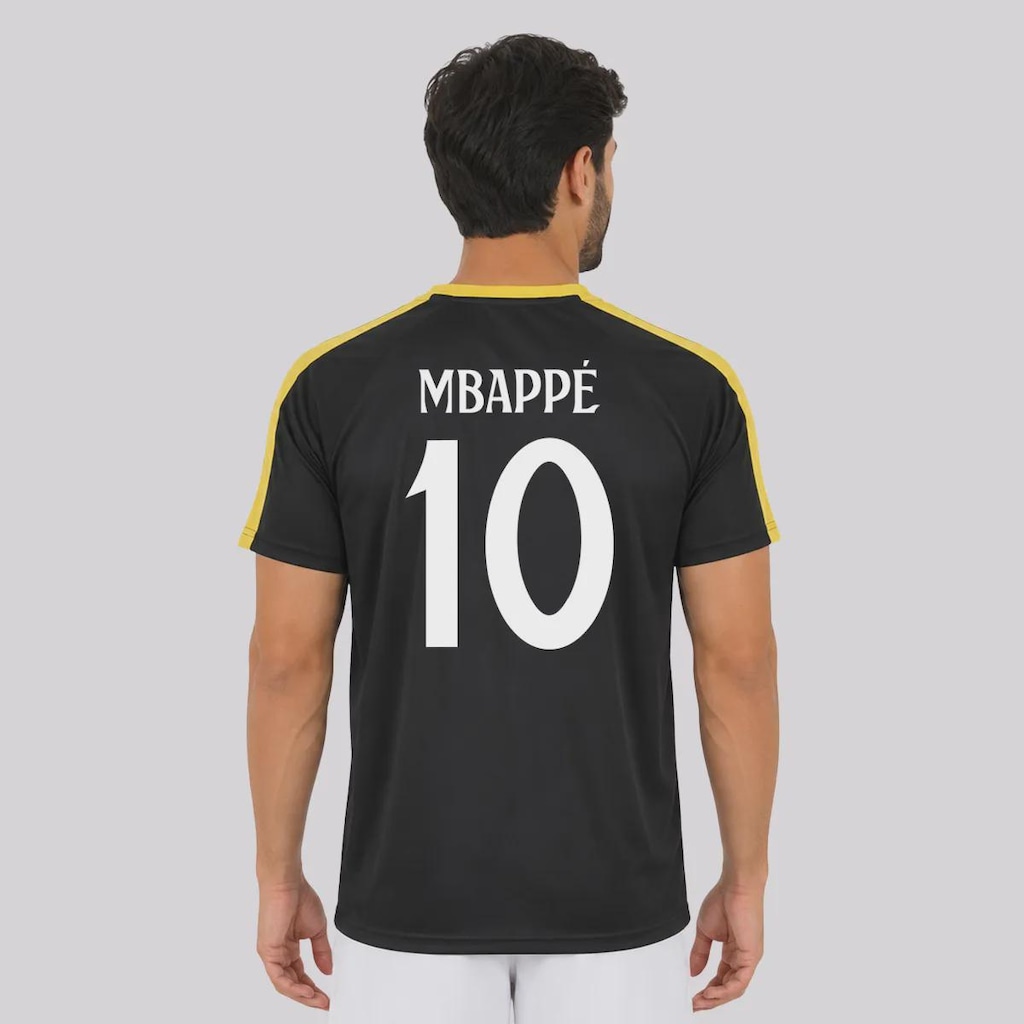 Camisa Real Madrid Campeones 10 Mbappé Masculina