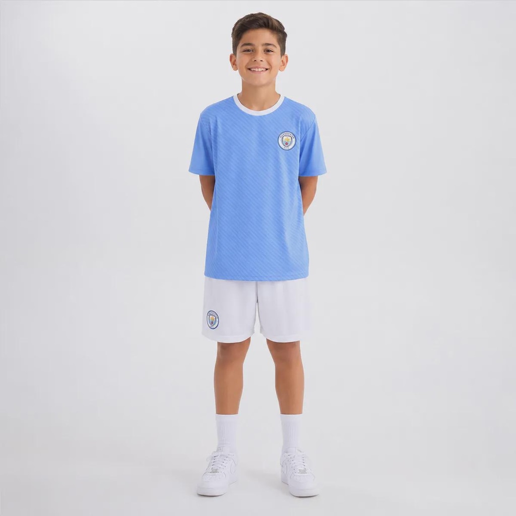 Kit Manchester City Mini Craque Logo Infantil