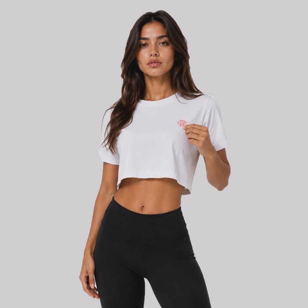 Imagem 3 do produto Blusa Cropped Flamengo Thrum Feminino