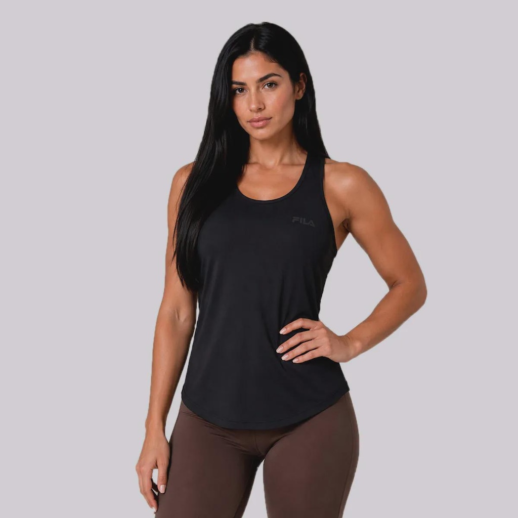 Camiseta Regata Fila Basic Sports III Feminina Preta